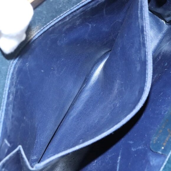 Salvatore Ferragamo Gancini Chain Shoulder Bag Leather Black Auth 105616 - Picture 12 of 16